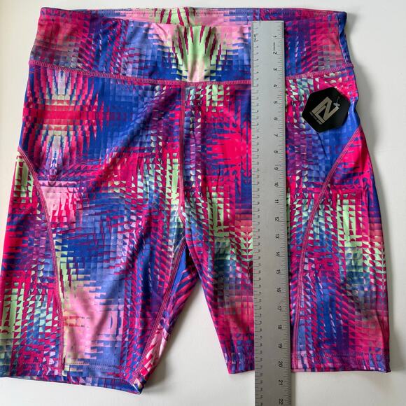 NWT New Look Biker Shorts Sport Neon Festival Y2K Revival Women's Size 2X - Picture 6 of 8